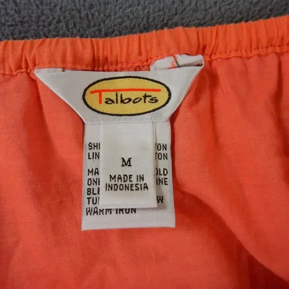 Talbots Skirt Medium W32 Pink Cotton Full Lined Maxi Spring Easter Career Office - Picture 6 of 8